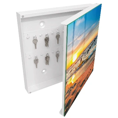 Wall-mounted key box sunset design