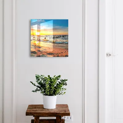 Wall-mounted key box sunset design