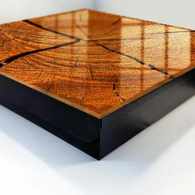 Wall-mounted key box wood grain finish
