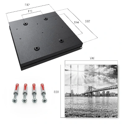 City and bridge Wall mounted key box