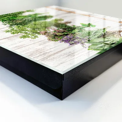 Wall mounted key box dried herbs