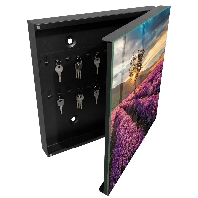 Wall-mounted key storage box lavender sunset finish