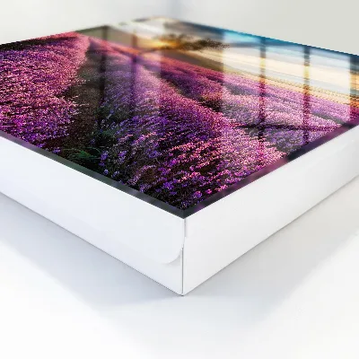 Wall-mounted key storage box lavender sunset finish