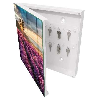 Wall-mounted key storage box lavender sunset finish