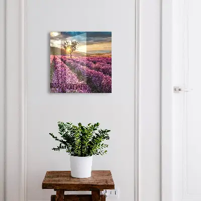 Wall-mounted key storage box lavender sunset finish