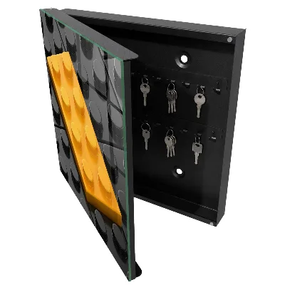 Key cabinet yellow brick finish