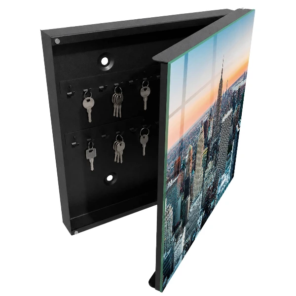Wall mounted key box city skyline design