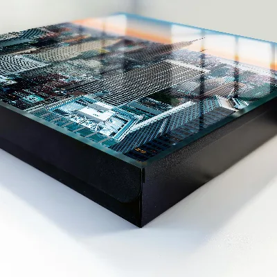 City skyline Key box for wall