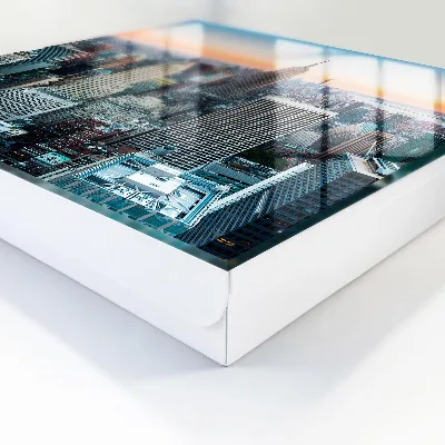 City skyline Key box for wall