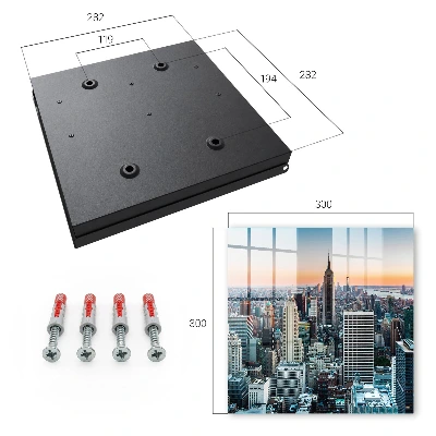 City skyline Key box for wall