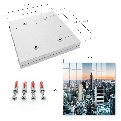 Wall mounted key box city skyline design