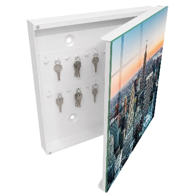 City skyline Key box for wall