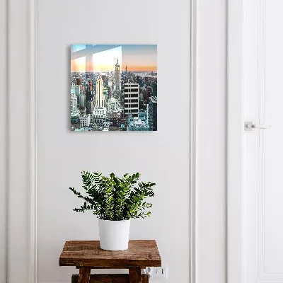 City skyline Key box for wall