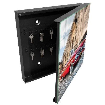 Retro car key cabinet with a vintage car design