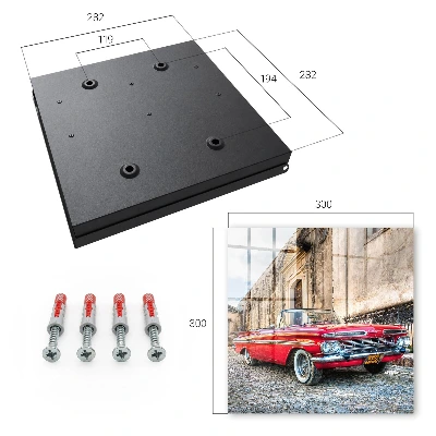 Retro car key cabinet with a vintage car design