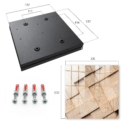 Wall-mounted key box with wood texture finish