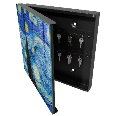Wall-mounted key box night sky design