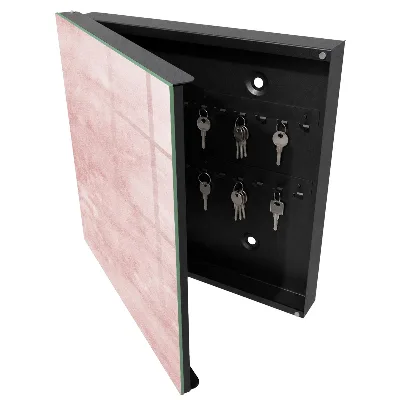 Key cabinet in pink weaves
