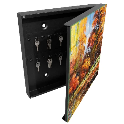 Autumn landscape Key box for wall