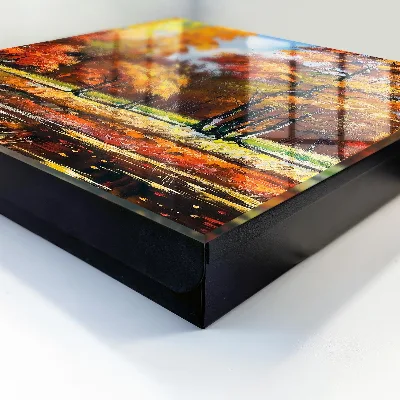 Wall-mounted key box autumn landscape design