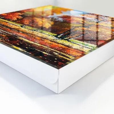 Autumn landscape Key box for wall