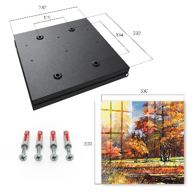 Autumn landscape Key box for wall