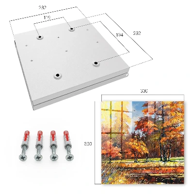 Autumn landscape Key box for wall