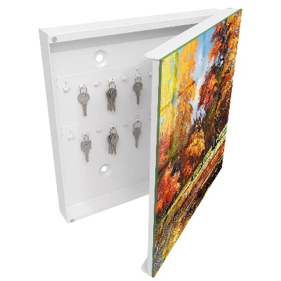 Autumn landscape Key box for wall