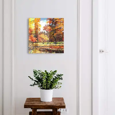 Autumn landscape Key box for wall
