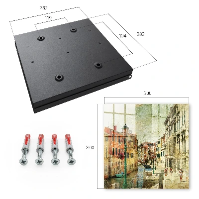 Wall mounted key box colorful city design
