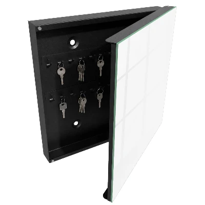 White Wall mounted key box