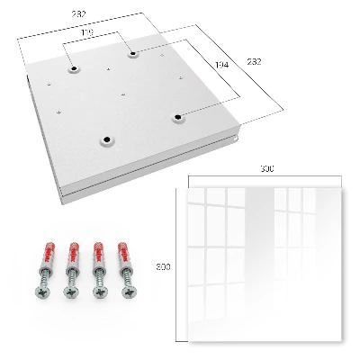 White Wall mounted key box