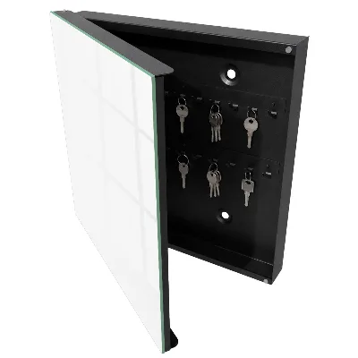 White Wall mounted key box