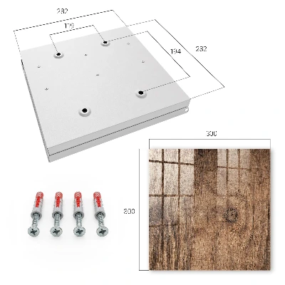 Wood texture Key box for wall