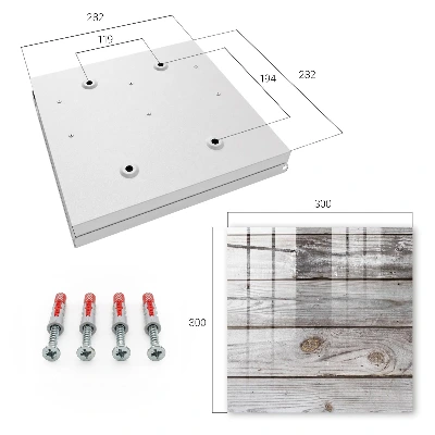 Wall-mounted key box with wood texture finish