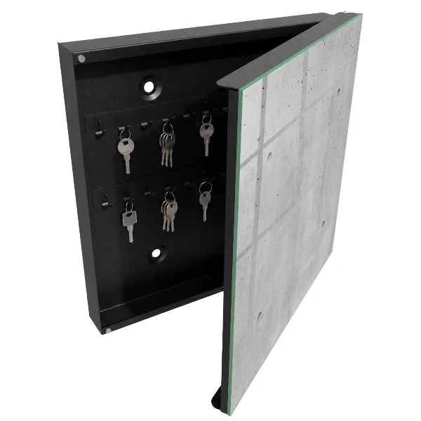 Raw concrete Key cabinet