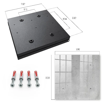 Raw concrete Key cabinet