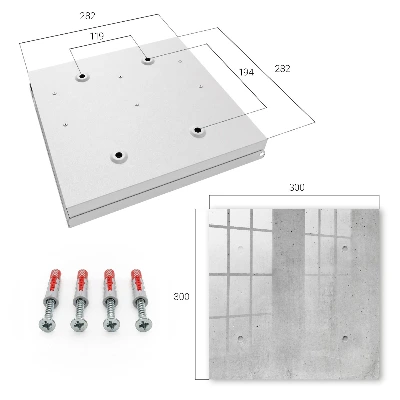 Raw concrete Key cabinet