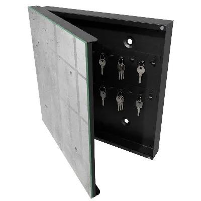 Raw concrete Key cabinet