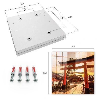 Wall-mounted key storage box Japanese gate design