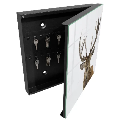 Winter deer Wall mounted key box