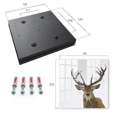 Winter deer Wall mounted key box
