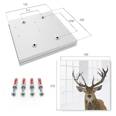 Winter deer wall mounted key box with a winter deer design