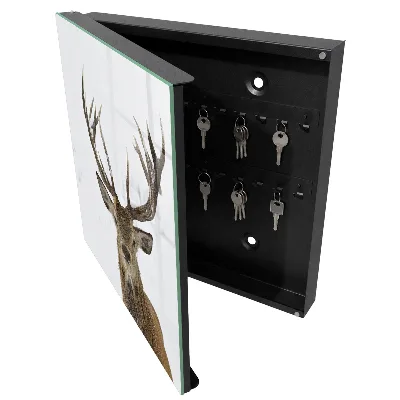 Winter deer Wall mounted key box