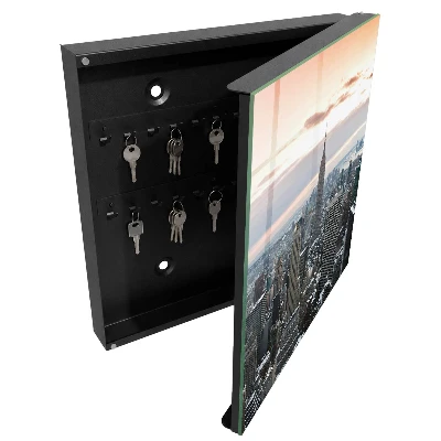 City skyline Key box for wall
