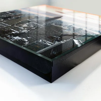 City skyline Key box for wall