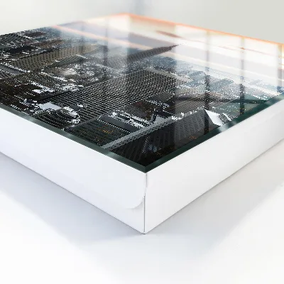 City skyline Key box for wall