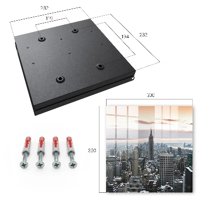 City skyline Key box for wall