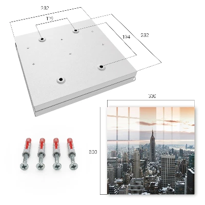 City skyline Key box for wall