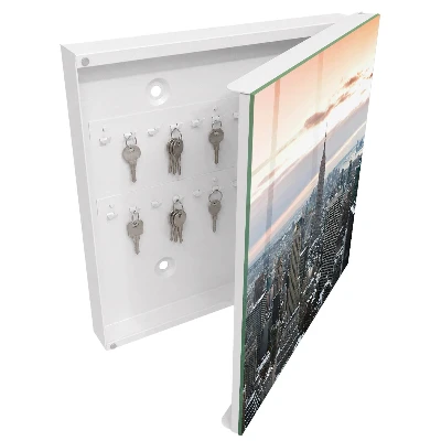 City skyline Key box for wall